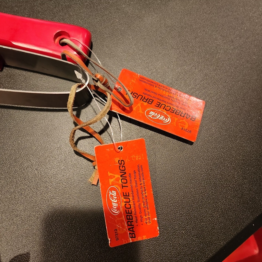 Coca-Cola Red Barbecue Tongs and Brush Set - Picture 3 of 3